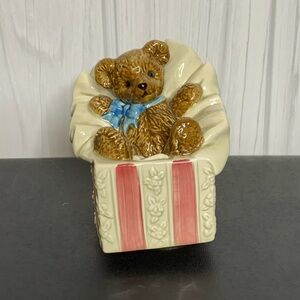 Bear in package rotating music box